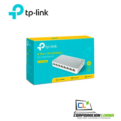 Foto del producto SWITCH TP-LINK 8 PUERTOS ( TL-SF1008D ) 10/100 MBPS                                                                                                   