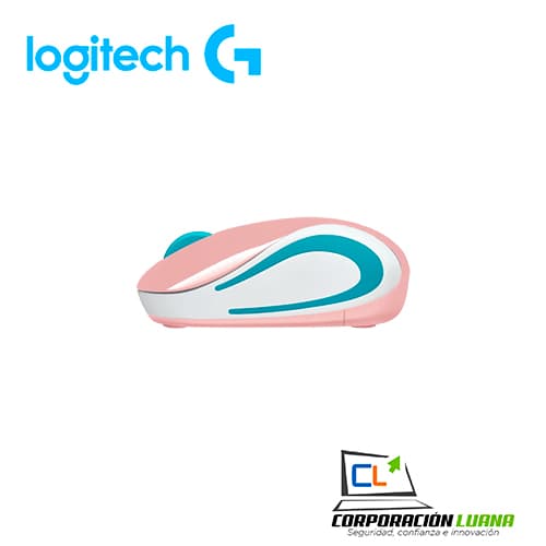 Imagen de MOUSE INALAMBRICO LOGITECH M187 ( 910-005364 ) ROSADO C/ BLANCO+CELESTE                                                                               