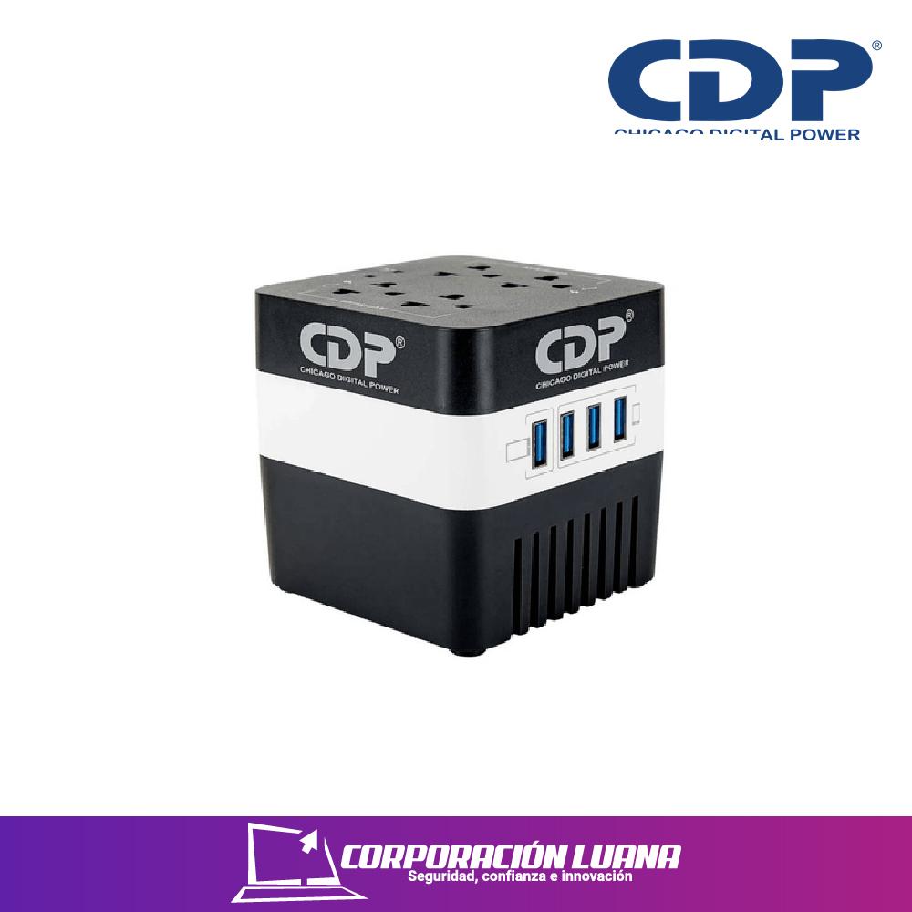 ESTABILIZADOR CDP 4 TOMAS ( RU AVR 604I ) 600VA | 4 USB 220V