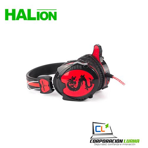 AURICULAR HALION ( S2 ) GAMING | NEGRO C/ ROJO