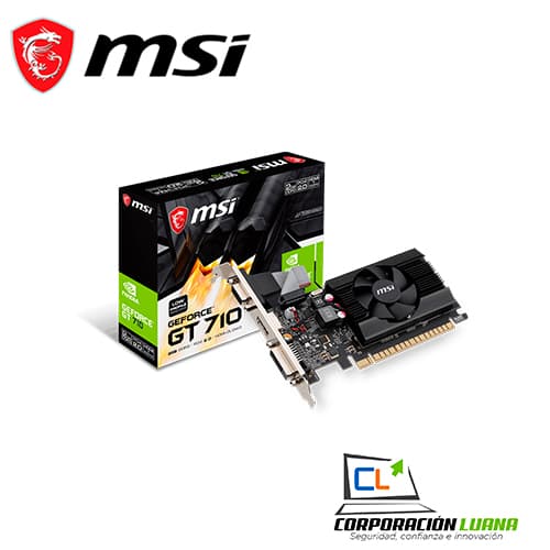 Foto del producto TARJETA VIDEO MSI GEFORCE GT 710 2GB DDR3 ( GT 710 2GD3 LP ) 64 BIT                                                                                   
