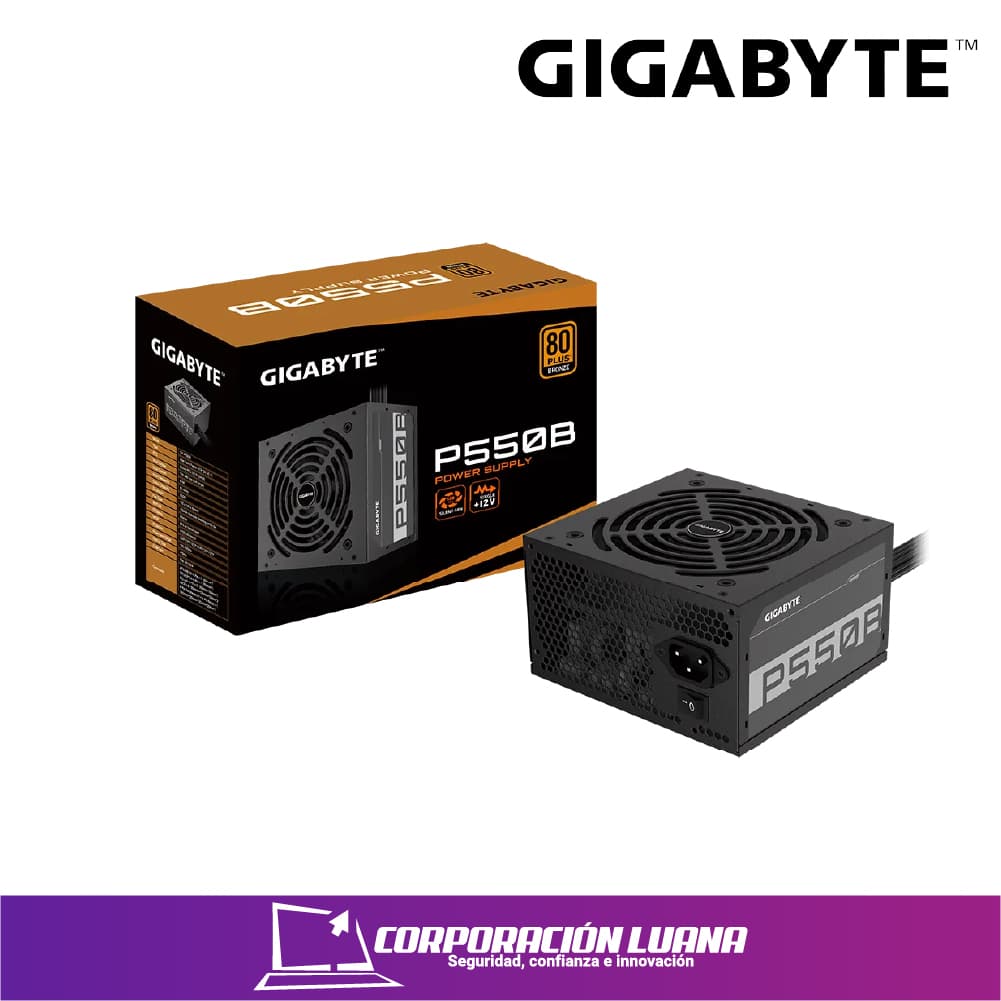 Foto del producto FUENTE DE PODER GIGABYTE P550B ( GP-P550B ) 550W | 80 PLUS BRONZE