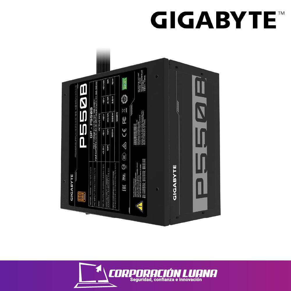 FUENTE DE PODER GIGABYTE P550B ( GP-P550B ) 550W | 80 PLUS BRONZE