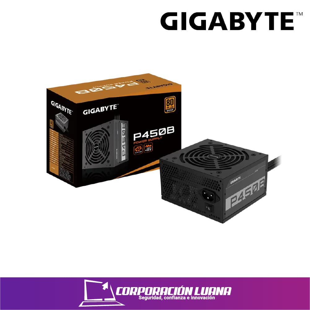 Foto del producto FUENTE DE PODER GIGABYTE P450B ( GP-P450B ) 450W | 80 PLUS BRONZE