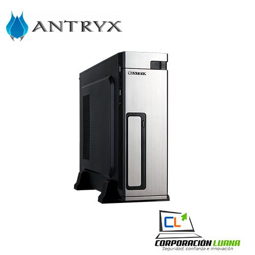 CASE SLIM ANTRYX XS-100  PLATEADO ( AC-XS100SC ) C/FUENTE 300W REAL