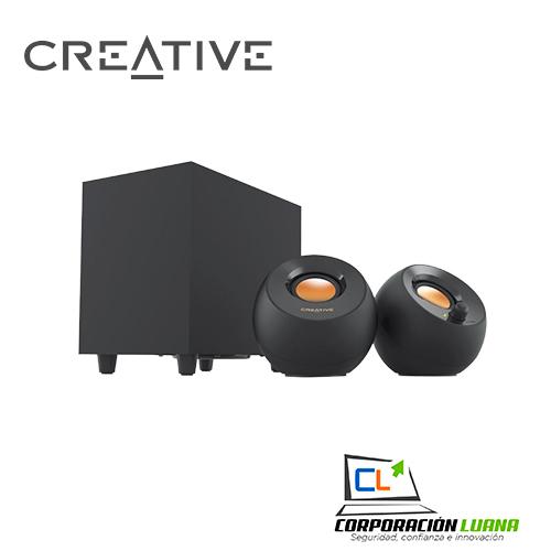PARLANTE CREATIVE PEBBLE PLUS 2.1 USB BLACK (PN 51MF0480AA000)