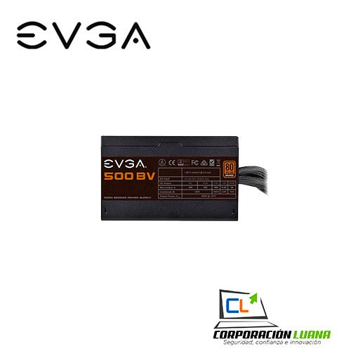 FUENTE DE PODER EVGA 500 BV ( 100-BV-0500-K1 ) 500W | 80 PLUS BRONZE