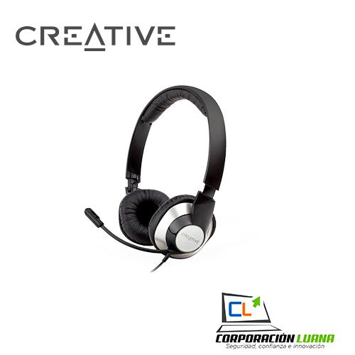 AUDIFONO C MICROF CREATIVE CHATMAX HS-720 USB NOISE CANCELLING BLACK/SIL 51EF0410AA004