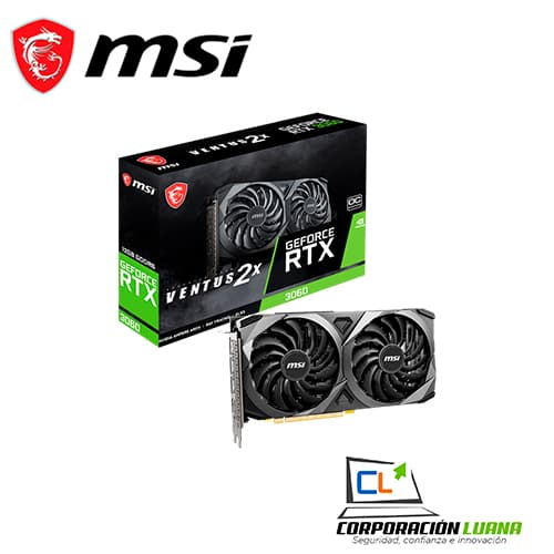Foto del producto TARJETA DE VIDEO MSI RTX 3060 VENTUS 2X OC RTX3060 NVIDIA 12GB GDRR6