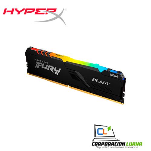 MEMORIA RAM HYPERX FURY 8GB 3466MHZ ( HX434C16FB3A/8 ) DDR4 | LED RGB