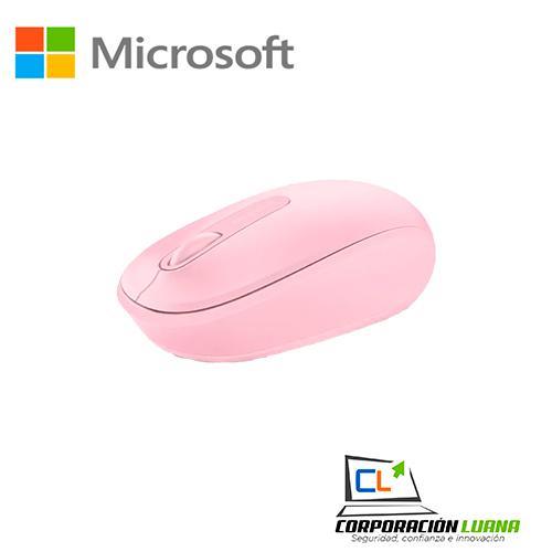 MOUSE ÓPTICO INALÁMBRICO MICROSOFT MOBILE 1850, RECEPTOR USB, 2.4GHZ, ROSADO U7Z-00021