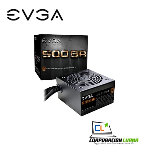 Foto del producto FUENTE DE PODER EVGA 500 BR ( 100-BA-0500-K1 ) 500W | 80 PLUS BRONZE