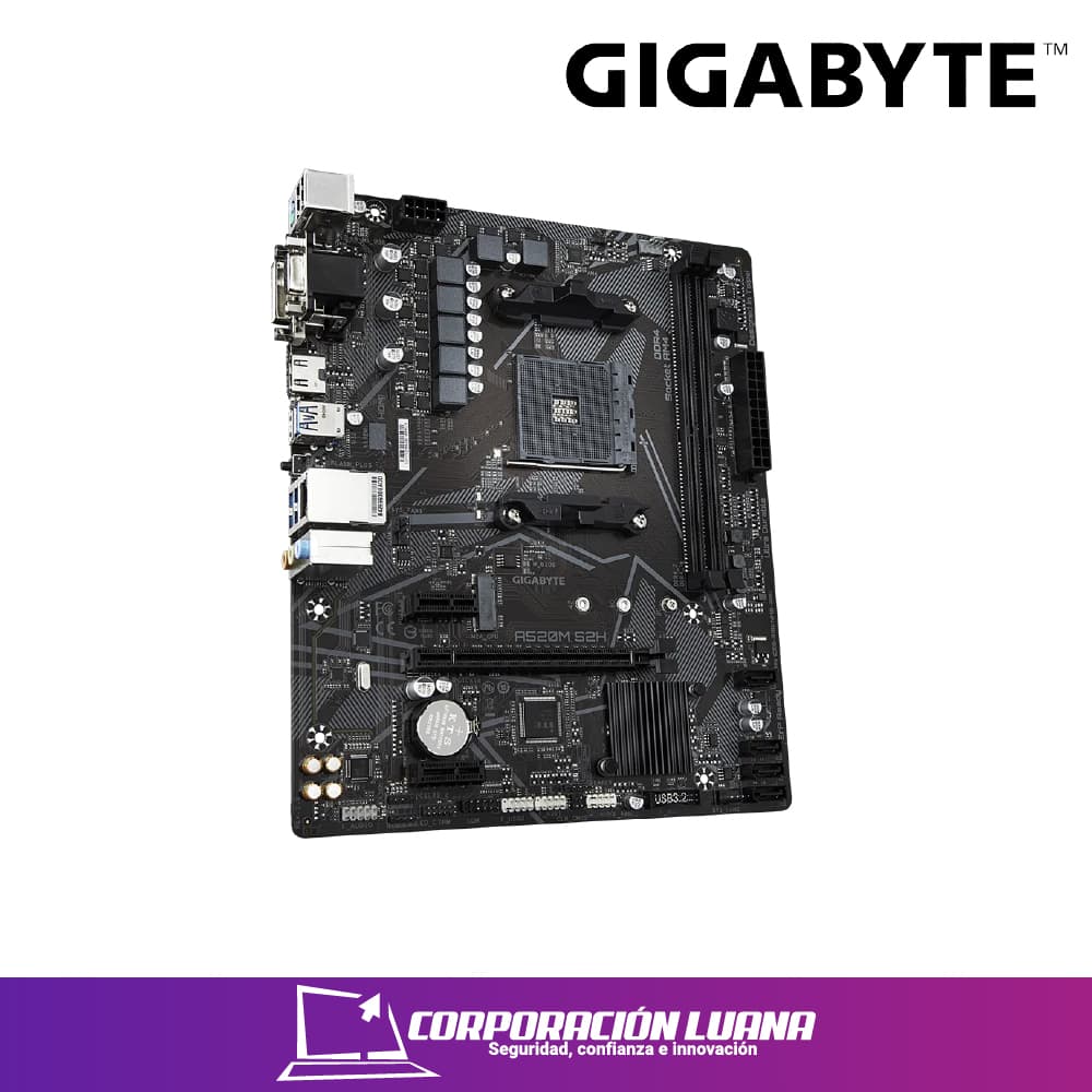 Imagen de MOTHERBOARD GIGABYTE A520M S2H ( A520M-S2H ) AM4 | DDR4