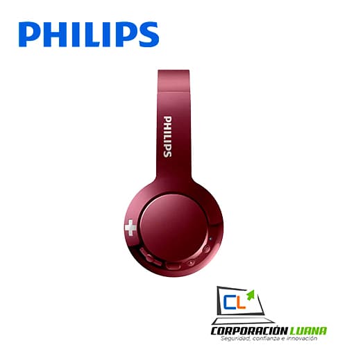 Imagen de AUDICONO CON MICROFONO PHILIPS  SHB3075RD BASS+ RED
