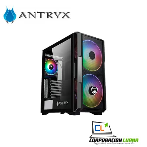 Foto del producto CASE ANTRYX FX CRUISER BLACK, ARGB FAN X3, VIDRIO TEMPLADO &MESH (AC-FX573K)
