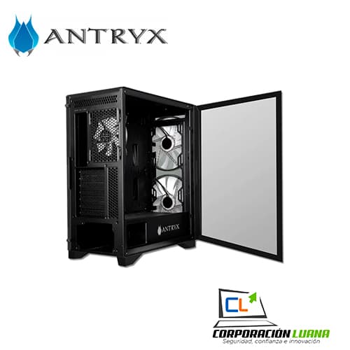 Imagen de CASE ANTRYX FX CRUISER BLACK, ARGB FAN X3, VIDRIO TEMPLADO &MESH (AC-FX573K)