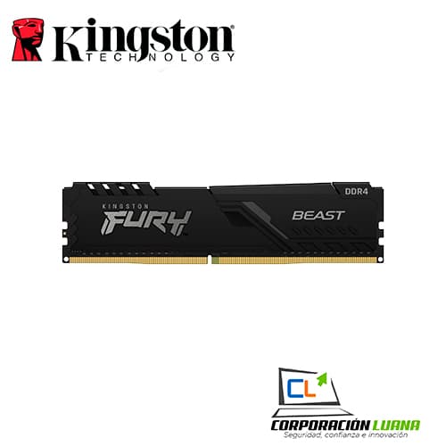 Foto del producto MEMORIA RAM KINGSTON FURY BEAST 16GB 3200 MHZ ( KF432C16BB1/16 ) DDR4 | BLACK