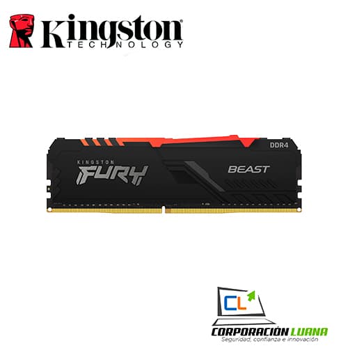 Foto del producto MEMORIA RAM KINGSTON DDR4 8GB BEAST RGB 3200GHZ ME8GKF32C16RGB