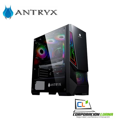Imagen de CASE C/FUENTE B500W ANTRYX XTREME NC-257, ARGB FAN, VIDRIOTEMPLADO (AC-XNC257K-500CP)