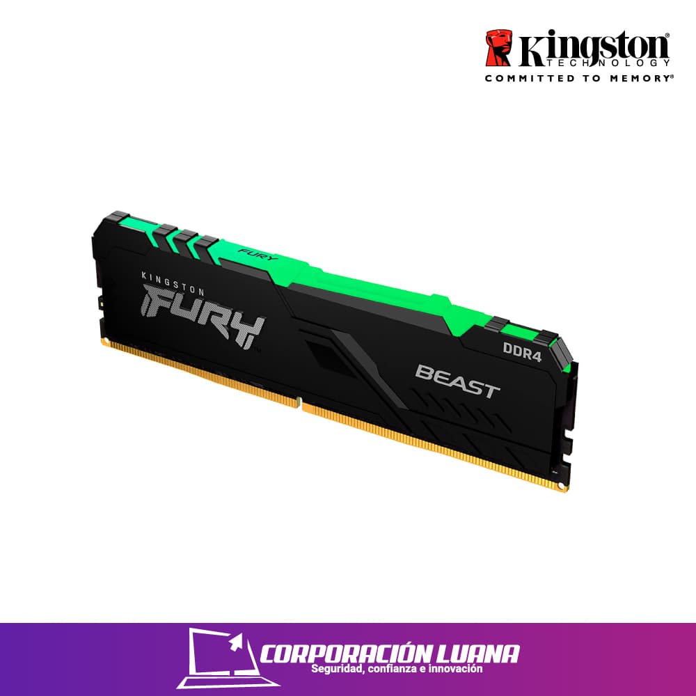 Foto del producto MEMORIA RAM HYPERX FURY BEAST ( KF432C16BB1A/16 ) 16GB ( 1X16 ) | 3200 MHZ | LED - RGB