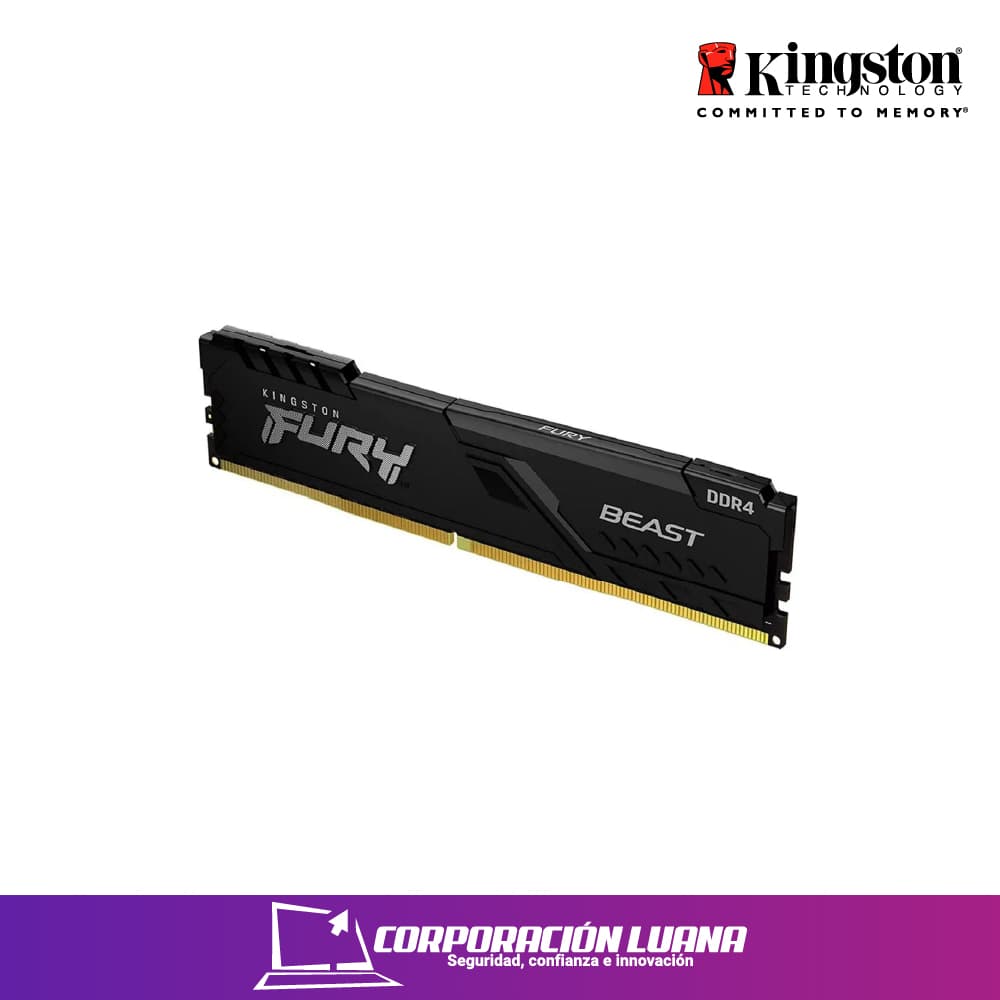Foto del producto MEMORIA RAM KINGSTON FURY BEAST 16GB 3600 MTZ ( KF436C18BB/16 ) DDR4 | CL18