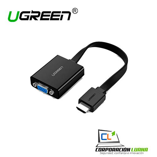 ADAPTADOR HDMI A VGA UGREEN ( 40233 ) CON AUDIO | NEGRO