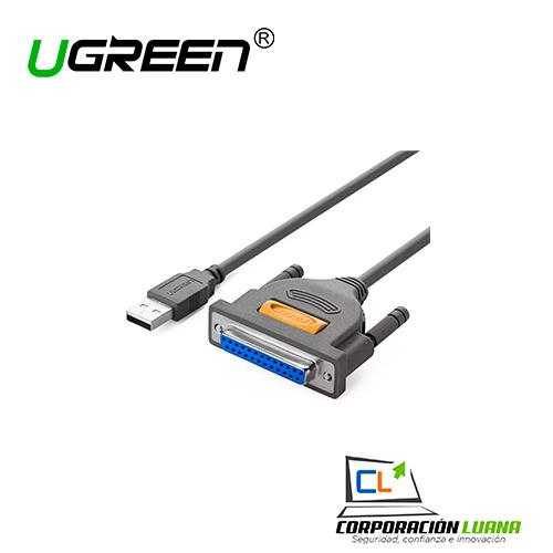 ADAPTADOR UGREEN USB A DB25 PARALELO PRINTER ( 20224 ) CABLE 1.8M