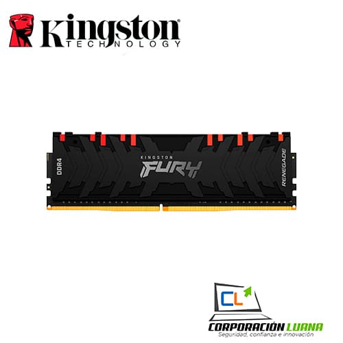 Foto del producto MEMORIA RAM KINGSTON FURY RENEGADE 16GB 3200 MHZ ( KF432C16RB1A/16 ) DDR4 | NEGRO | LED RGB