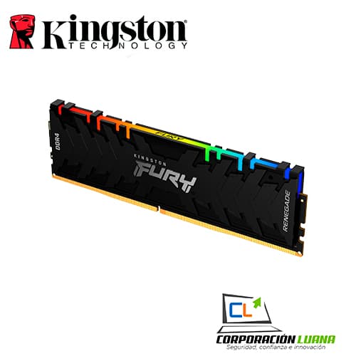 Imagen de MEMORIA RAM KINGSTON FURY RENEGADE 16GB 3200 MHZ ( KF432C16RB1A/16 ) DDR4 | NEGRO | LED RGB