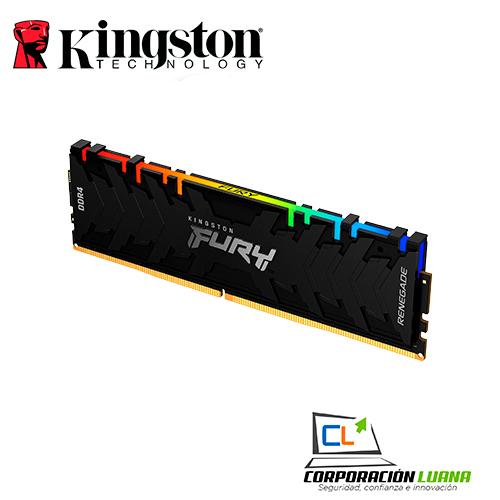 MEMORIA RAM KINGSTON FURY RENEGADE 16GB 3200 MHZ ( KF432C16RB1A/16 ) DDR4 | NEGRO | LED RGB