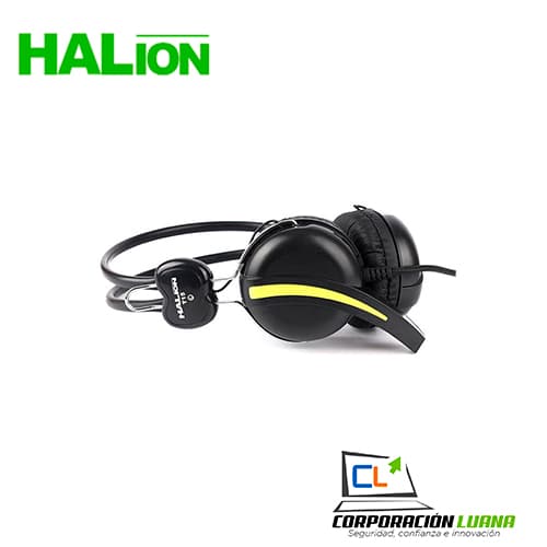 Foto del producto AUDIFONOS C/MICROFONO HALION ( T15 ) NEGRO/VERDE