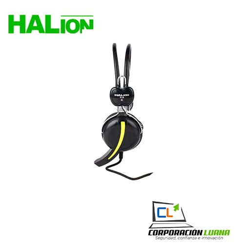 Imagen de AUDIFONOS C/MICROFONO HALION ( T15 ) NEGRO/VERDE