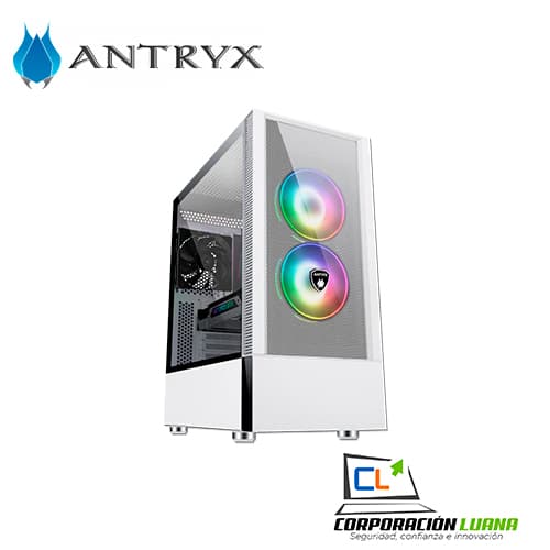 CASE ANTRYX RX 460 MESH WHITE ( AC-RX460MW ) S/FUENTE | X3 FAN | TEMPLADO