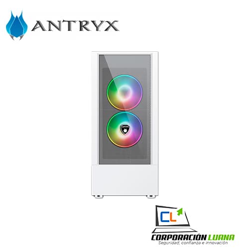 Imagen de CASE ANTRYX RX 460 MESH WHITE ( AC-RX460MW ) S/FUENTE | X3 FAN | TEMPLADO