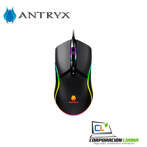 Imagen de MOUSE GAMING ANTRYX CHROME STORM M670 ( AGM-M670K ) 4200 DPI | LED-RGB