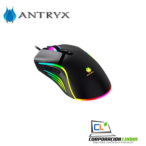 Imagen de MOUSE GAMING ANTRYX CHROME STORM M670 ( AGM-M670K ) 4200 DPI | LED-RGB
