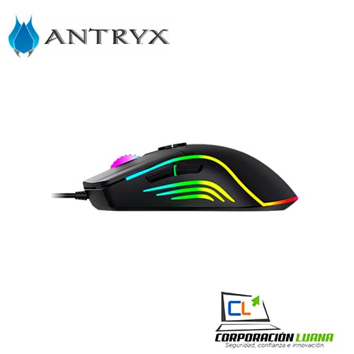 Imagen de MOUSE GAMING ANTRYX CHROME STORM M670 ( AGM-M670K ) 4200 DPI | LED-RGB