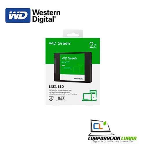 Foto del producto SSD WESTERN DIGITAL GREEN 2TB ( WD200T2G0A ) SATA 6GB 2.5 VERDE