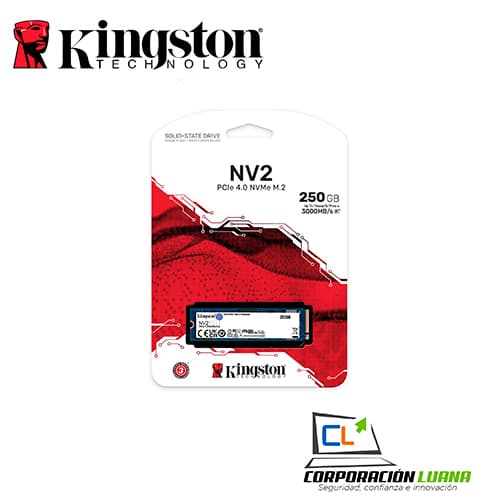 Foto del producto SSD M.2 KINGSTON NV2 250GB ( SNV2S/250G ) PCIE 4.0 NVME