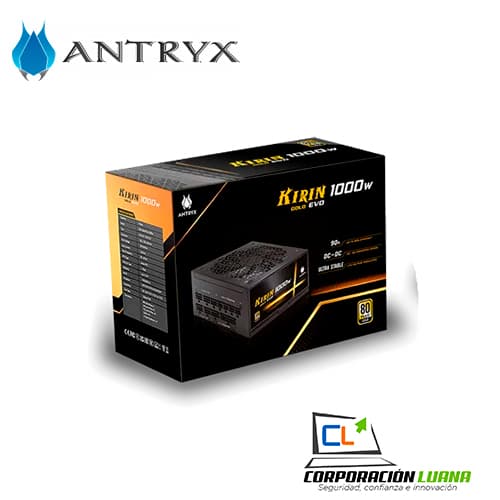 Foto del producto FUENTE DE PODER ANTRYX KIRIN EVO 1000W ( CSZ1000V ) 80 PLUS GOLD | FULL MODULAR