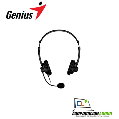Imagen de AUDIFONOS C/MICROFONO GENIUS HS 230U ( 31710021400 ) NEGRO | USB