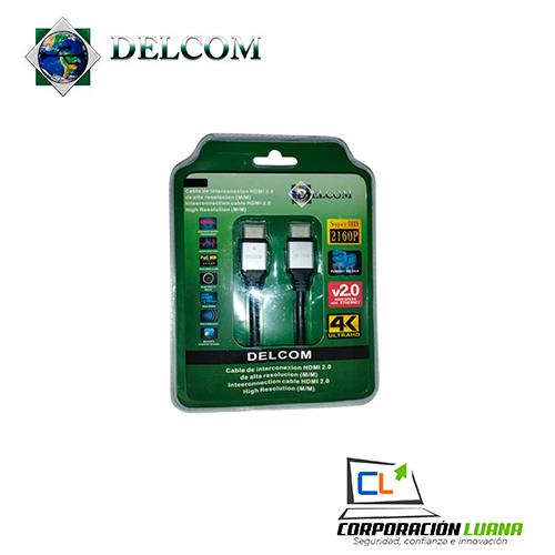 CABLE HDMI DELCOM V 2.0 CABEZA DE ALUMINIO EN BLISTER 5M
