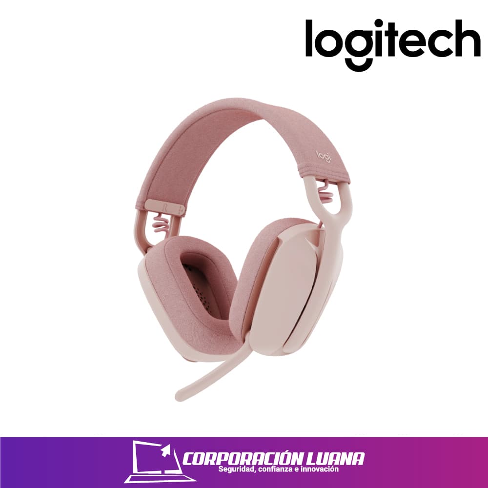 Foto del producto AUDIFONOS C/MICROFONO LOGITECH ZONE VIBE 100 ( 981-001223 ) BLUEETOOTH | ROSA