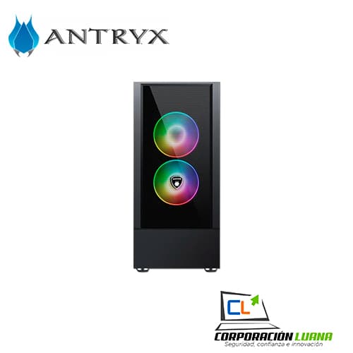 Imagen de CASE ANTRYX RX 460 MESH BLACK ( AC-RX460MK ) S/FUENTE | X3 FAN | TEMPLADO