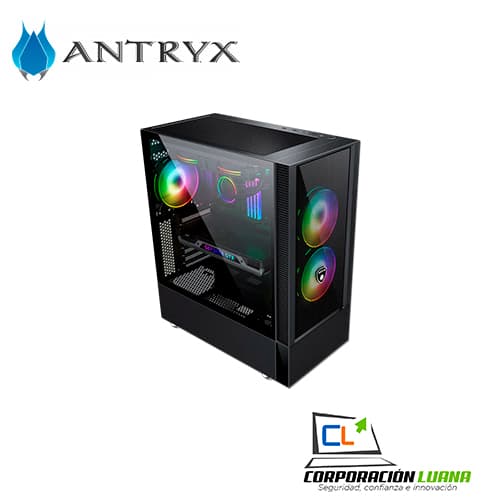 Imagen de CASE ANTRYX RX 460 MESH BLACK ( AC-RX460MK ) S/FUENTE | X3 FAN | TEMPLADO