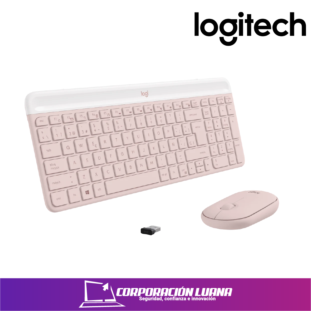 Foto del producto COMBO TECLADO Y MOUSE LOGITECH MK470 ( 920-011312 ) ROSADO | WIRELESS