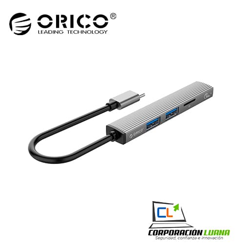 Imagen de HUB TIPO C - USB3.0 *1/ USB2.0 *2/TF ( AH-12F )