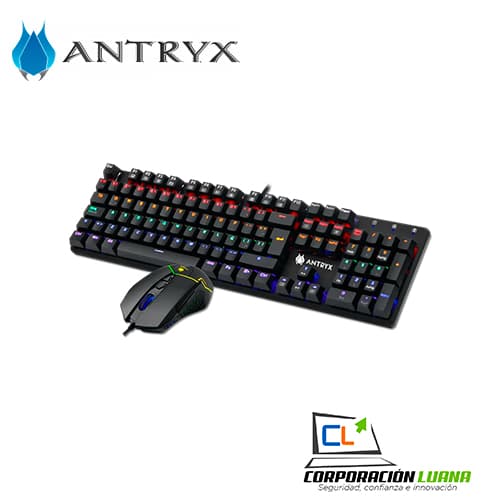 Foto del producto COMBO ANTRYX CHROME STORN GC-5200 ( AGC-5200KRE-SP ) TECLADO+MOUSE | SWITCH RED | LED RGB