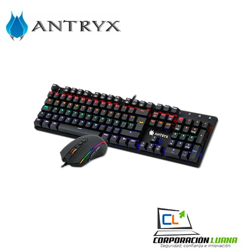 Foto del producto COMBO ANTRYX CHROME STORN GC-5300 ( AGC-5300KRE-SP ) TECLADO+MOUSE | SWITCH RED | LED RGB