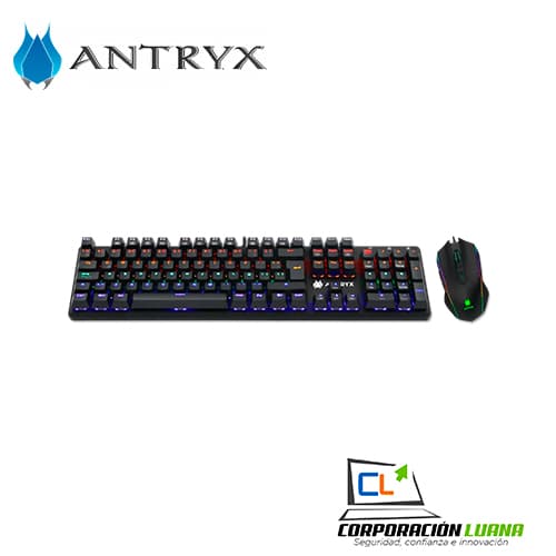 Imagen de COMBO ANTRYX CHROME STORN GC-5300 ( AGC-5300KRE-SP ) TECLADO+MOUSE | SWITCH RED | LED RGB